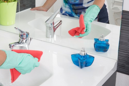 Deep cleaning kitchen and bathroom areas in Ilford