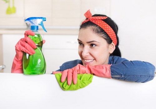 Cleaning staff maintaining a retail unit in Ilford