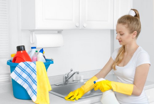 Regular office cleaning service for kitchens, desks, and shared spaces in Ilford
